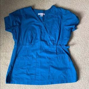Teal Koi stretch M scrub top